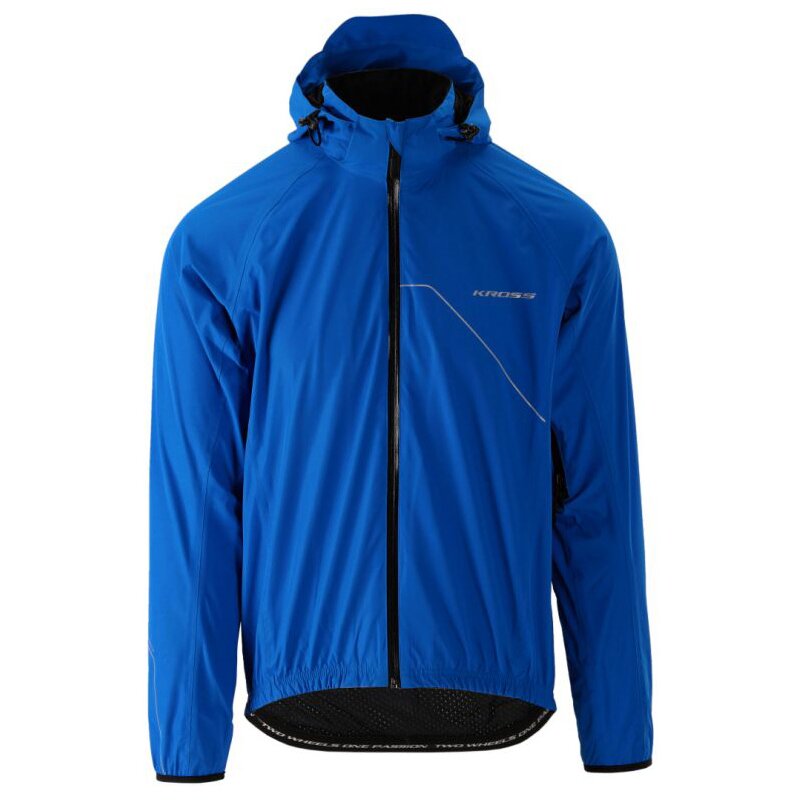 Kurtka rowerowa KROSS Hardshell Rainy (rozmiar S) Niebieski