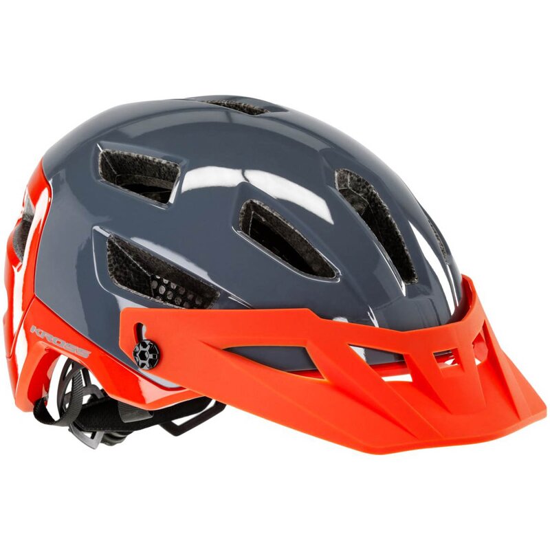Kask rowerowy KROSS Adventuro Pro Pomarańczowo-szary MTB (rozmiar L)