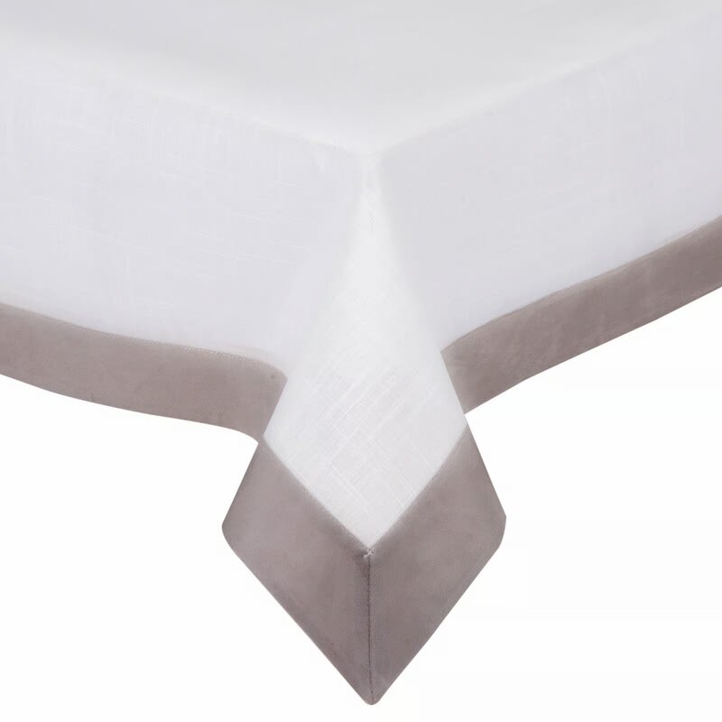 Obrus MY HOME Pastel Grey 130 x 160 cm Biało-szary