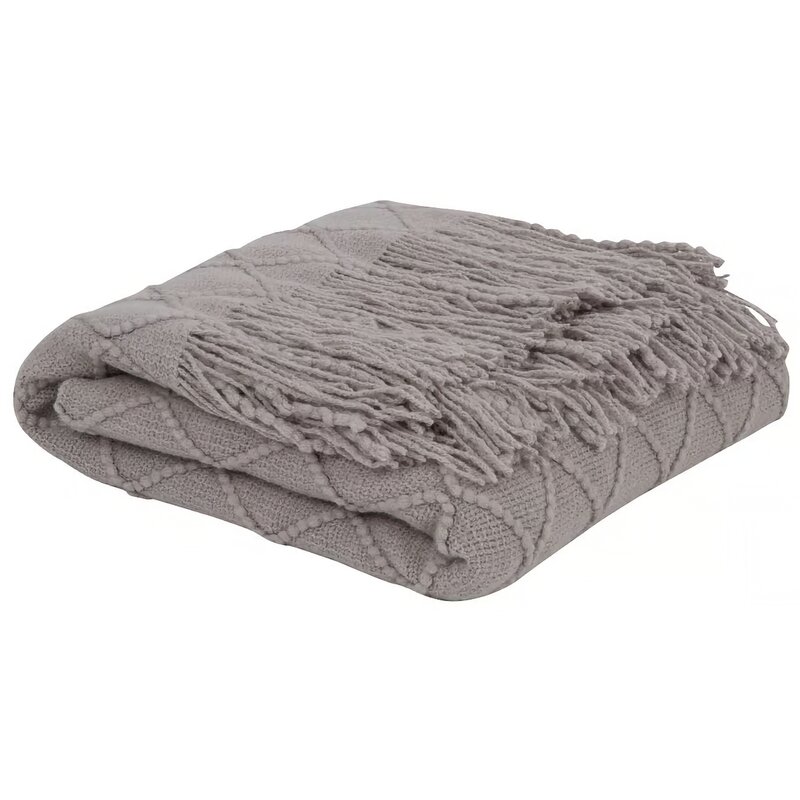 Koc MY HOME Alpaca 127 x 152 cm Szary