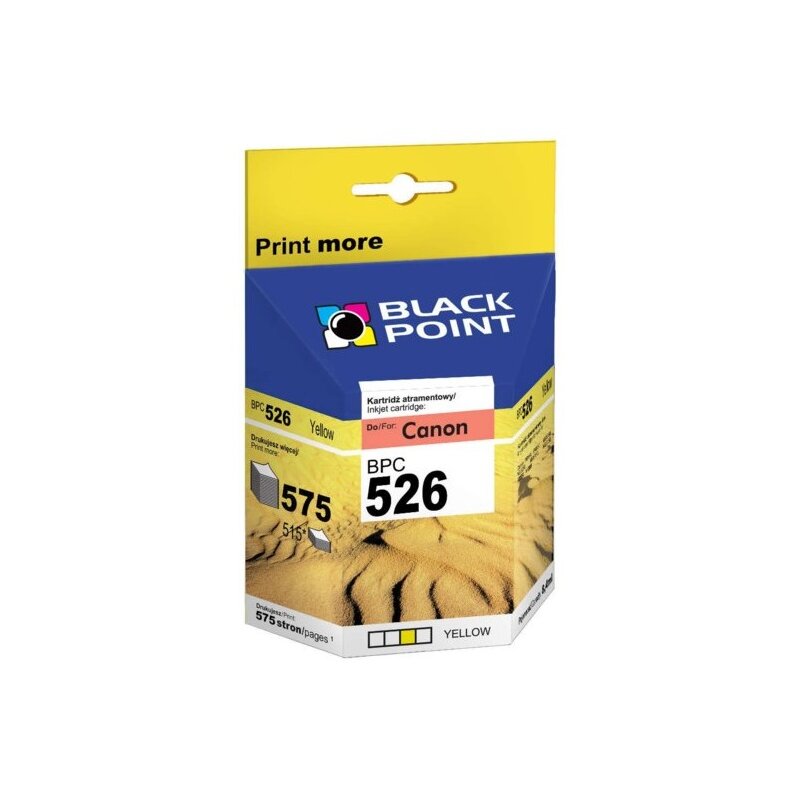 Tusz BLACK POINT BPC526Y Zamiennik Canon CLI526BY