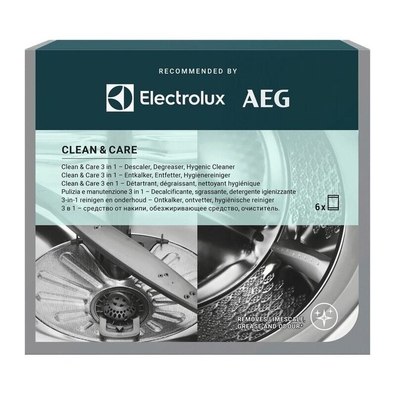Preparat do pralki i zmywarki ELECTROLUX Clean&Care 3w1 (6 x 50 g)