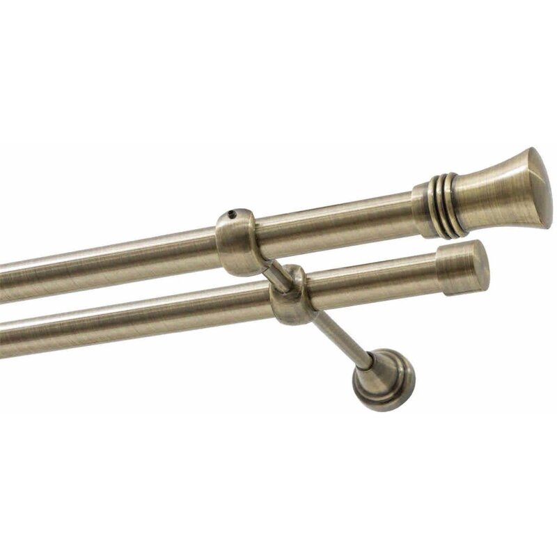 Karnisz DECASTYL Capri podwójny 160 cm Mosiądz Antyczny