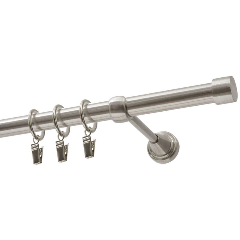 Karnisz DECASTYL Luna z kółkami pojedynczy 400 cm Stal nierdzewna