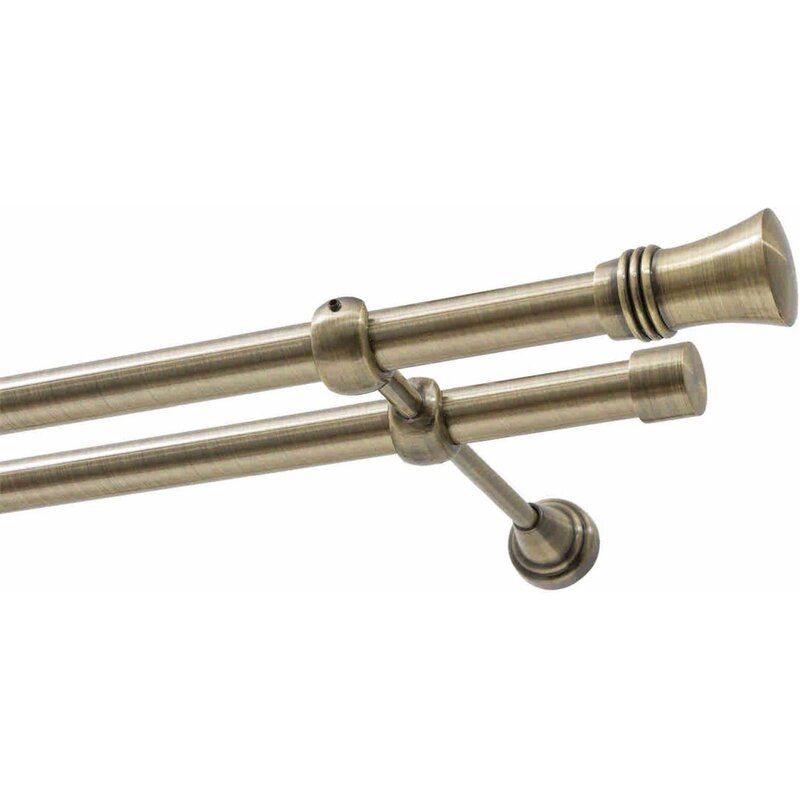 Karnisz DECASTYL Capri podwójny 200 cm Mosiądz Antyczny