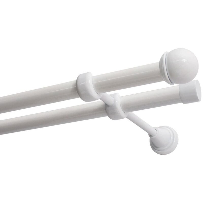 Karnisz DECASTYL Gałka Max podwójny 480 cm Biały