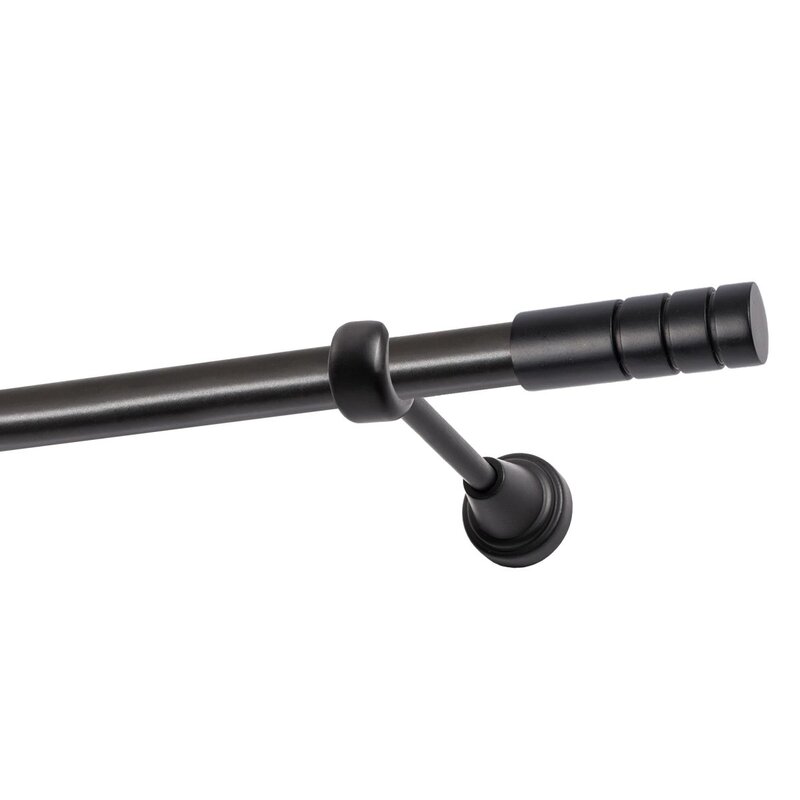 Karnisz DECASTYL Techno pojedynczy 480 cm Czarny