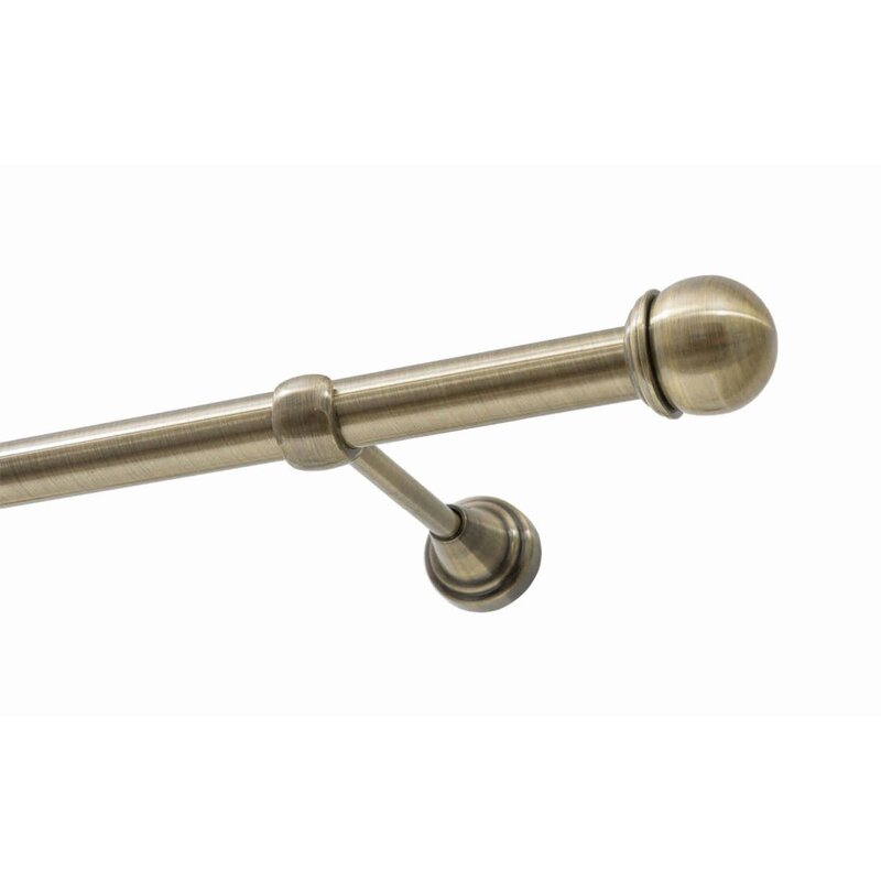 Karnisz DECASTYL Gałka Max pojedynczy 200 cm Mosiądz Antyczny