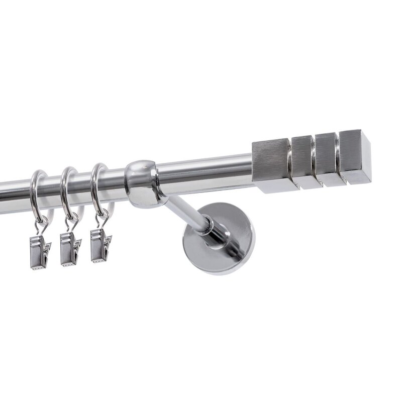 Karnisz DECASTYL Dion z kółkami pojedynczy 200 cm Chrom