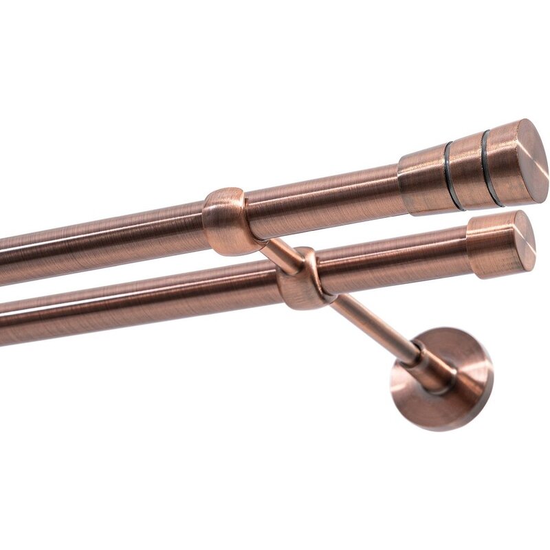 Karnisz DECASTYL Stożek podwójny 240 cm Miedziany