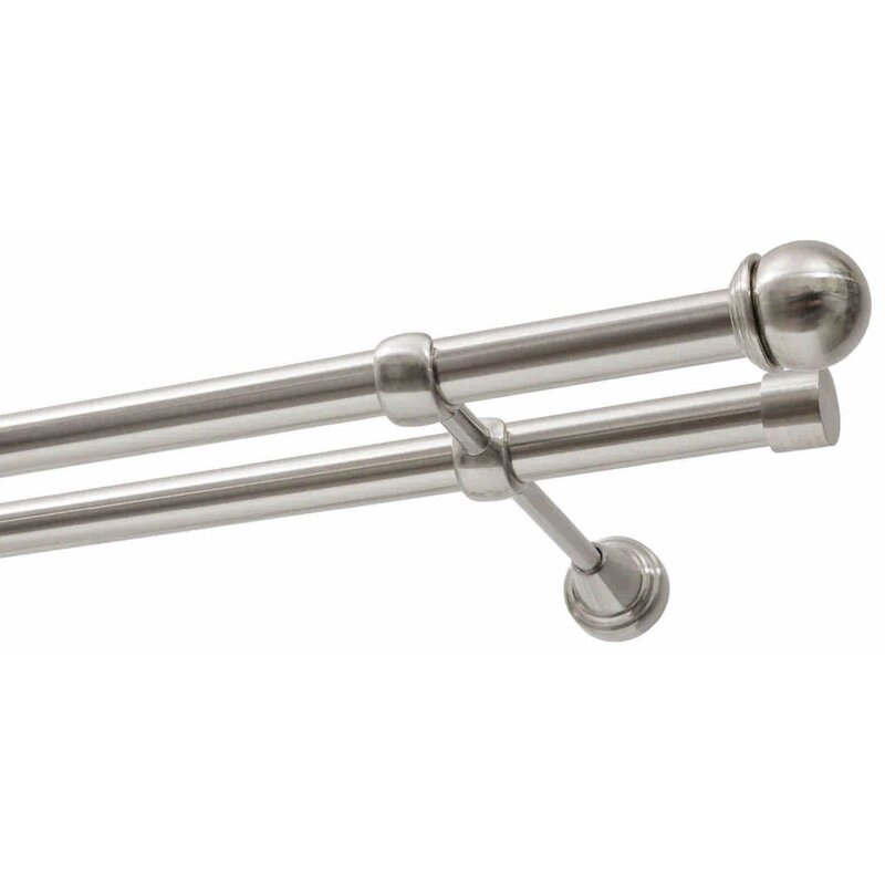 Karnisz DECASTYL Gałka Max podwójny 480 cm Stal nierdzewna