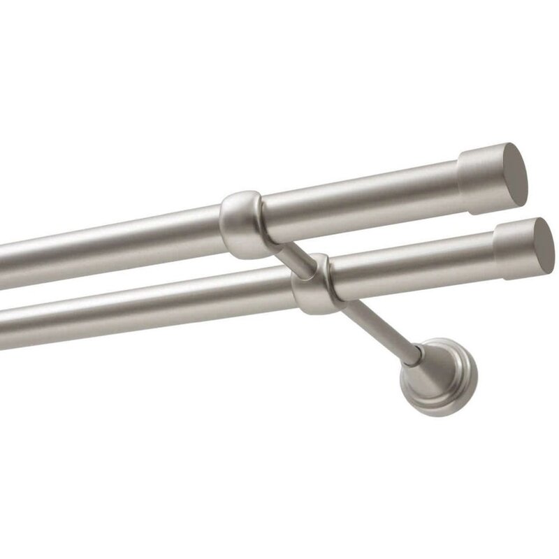 Karnisz DECASTYL Luna podwójny 480 cm Chrom Satyna