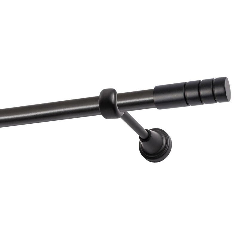 Karnisz DECASTYL Techno pojedynczy 160 cm Czarny