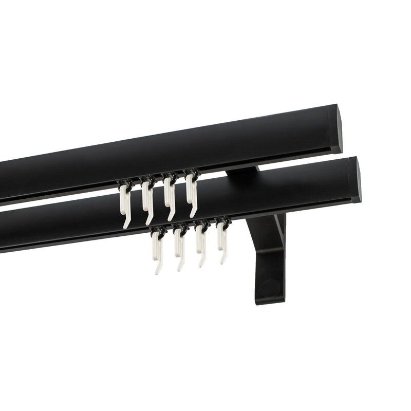 Karnisz DECASTYL Apartamentowy podwójny z żabkami 240 cm Carny