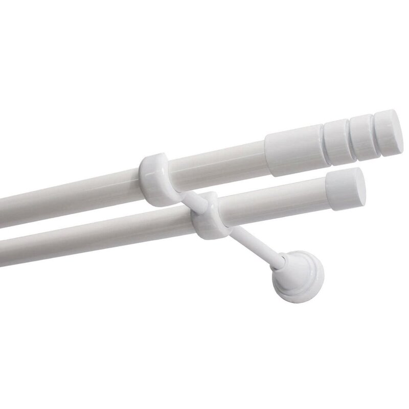 Karnisz DECASTYL Techno podwójny 200 cm Biały