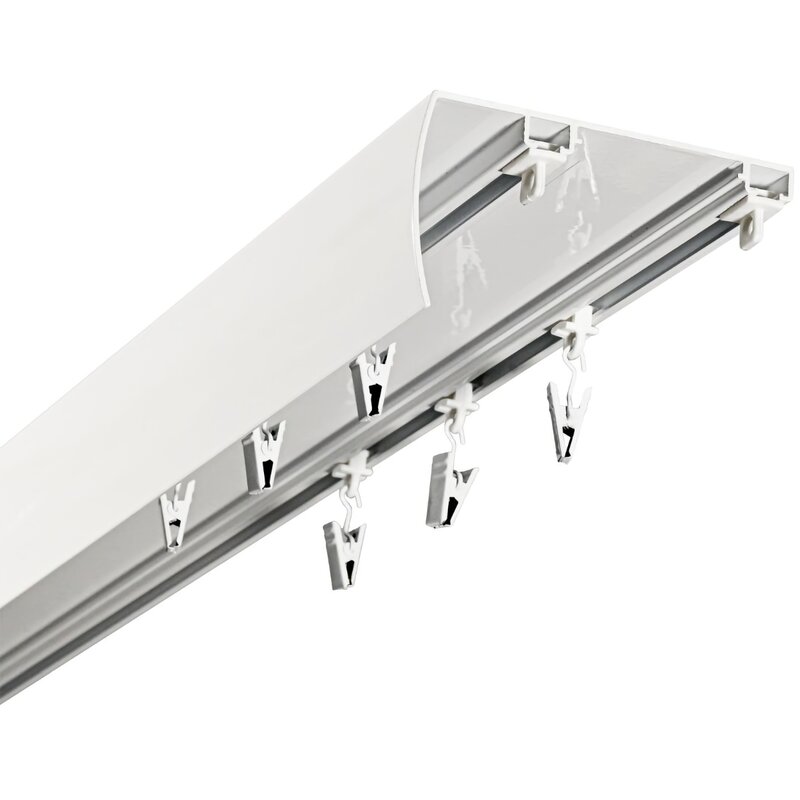 Szyna sufitowa DECASTYL podwójna z żabkami 400 cm Biały