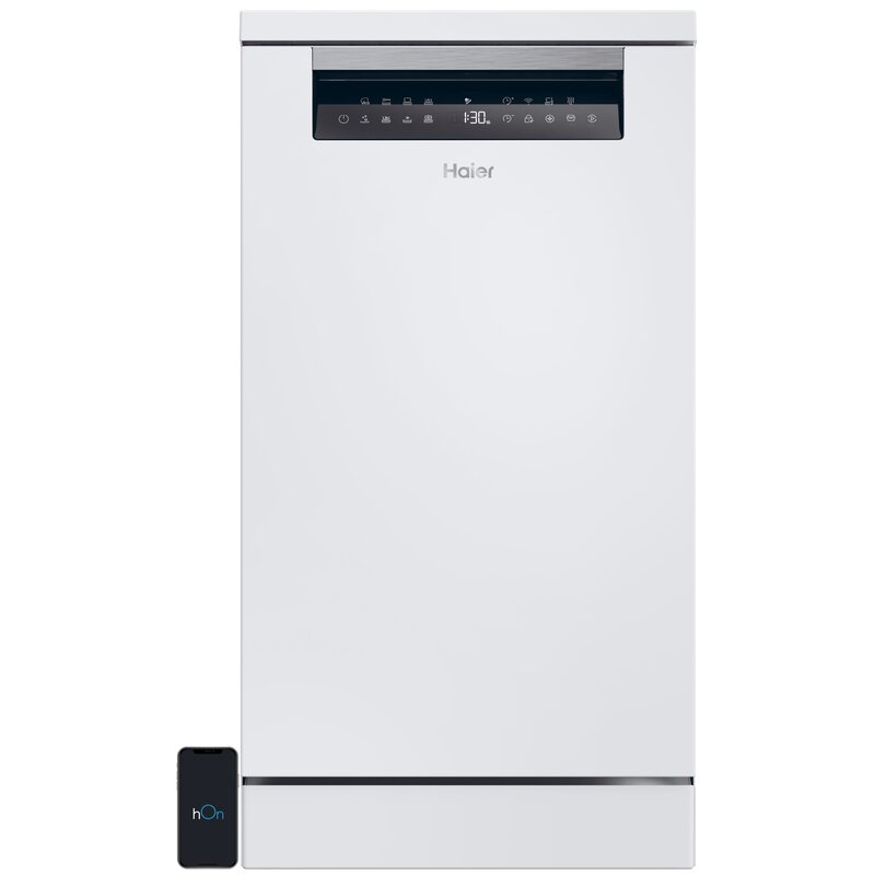 Zmywarka HAIER I-Pro Shine 5 Slim XF0C3TB0FW AI Smart,  Auto Door - automatycznie otwierane drzwi, hOn