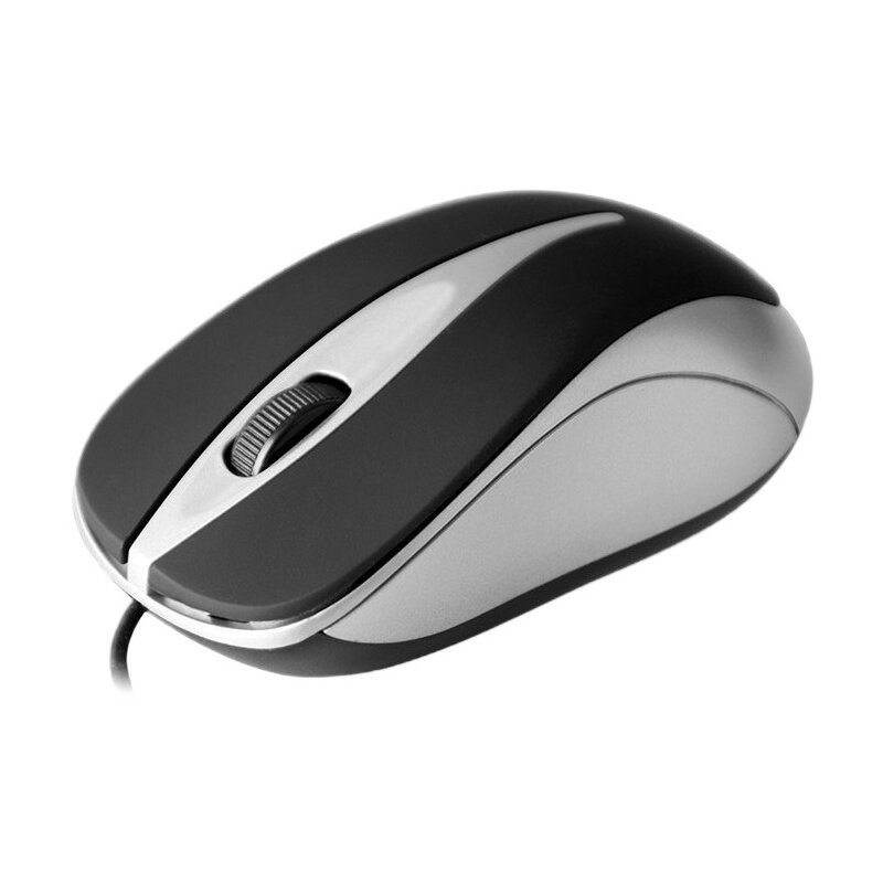 Mysz MEDIA-TECH Plano Czarno-srebrny
