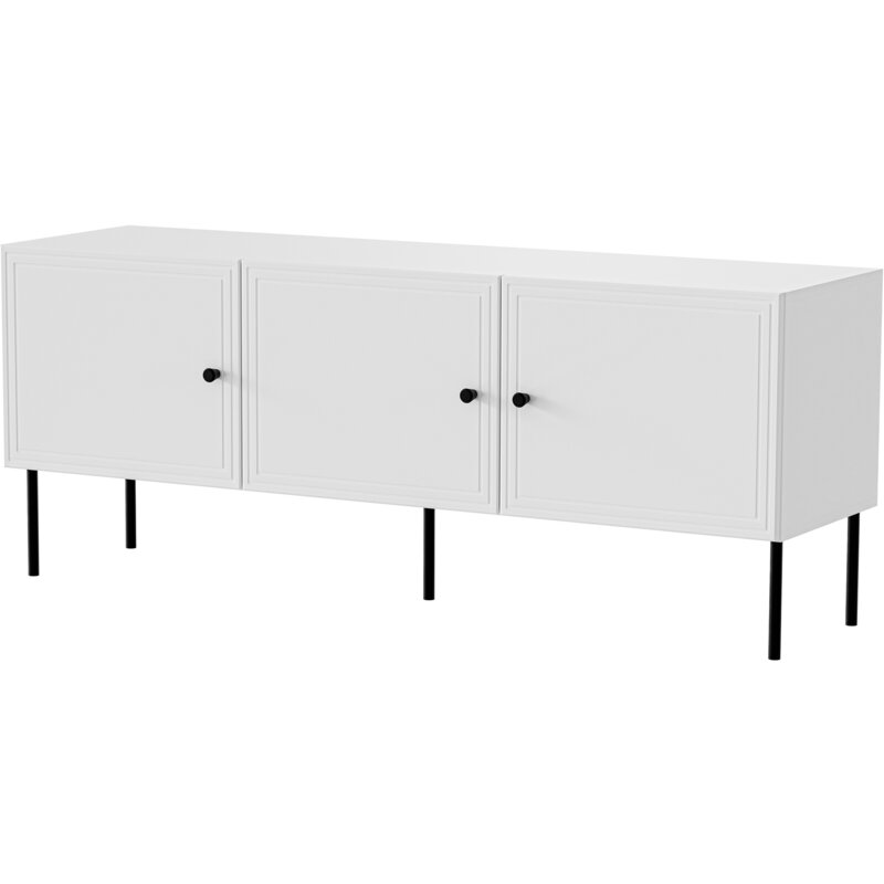 Szafka RTV 3D PALAZZO BIS 151x40x60 biały mat
