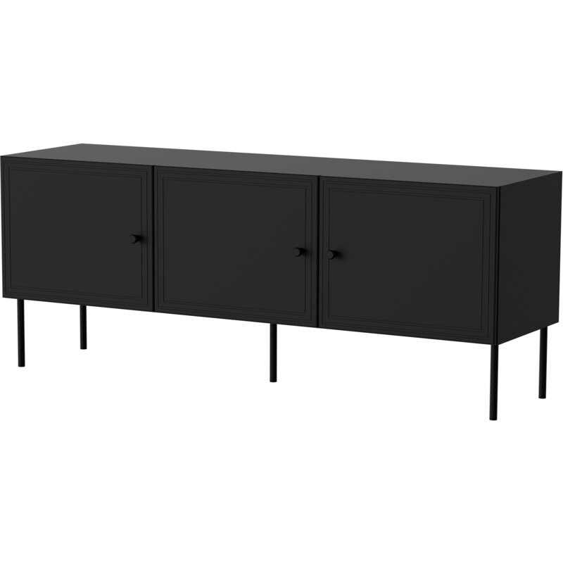 Szafka RTV 3D PALAZZO BIS 151x40x60 czarny mat
