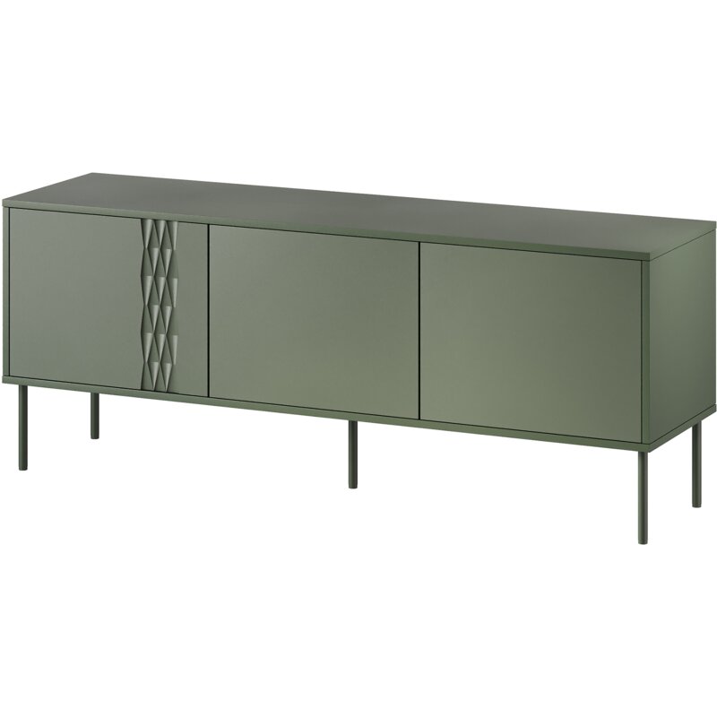 Szafka RTV 3D TRESSE 150x40x55 zieleń mat