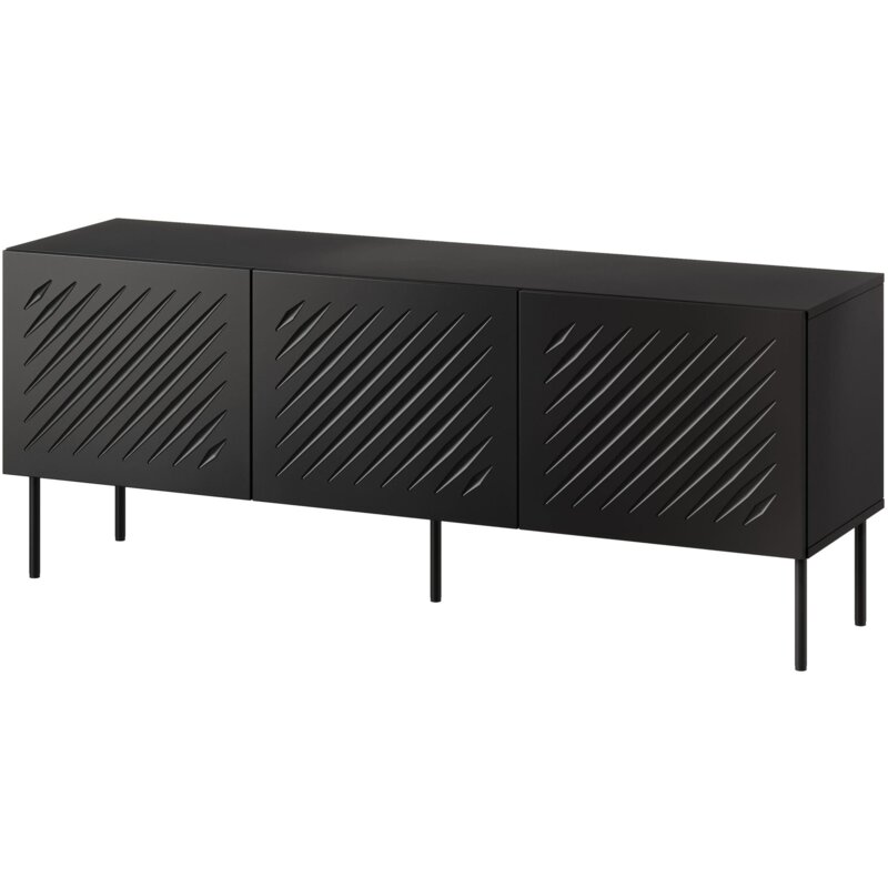 Szafka RTV SIENA 150,5x40x60 czarny mat
