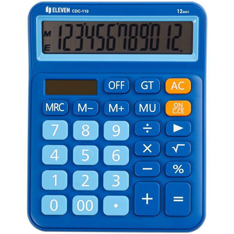 Kalkulator ELEVEN CDC110BL Zasilanie bateryjno-słoneczne, 4 pamięci