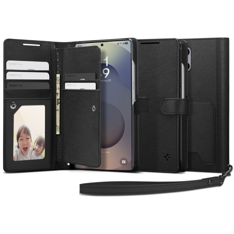 Etui SPIGEN Wallet S do Samsung Galaxy S25 Ultra Czarny