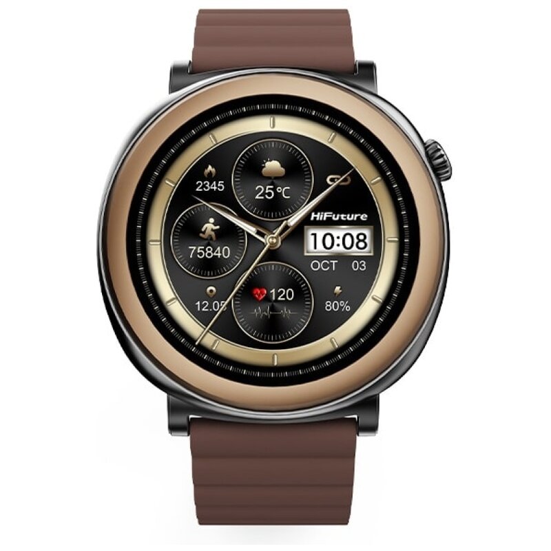 HiFuture Smartwatch Aurora Amoled rozmowy AI bršzowy