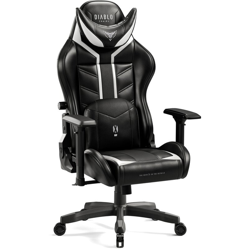 Fotel gamingowy DIABLO CHAIRS X-Ray 2.0 Small Size Czarno-biały