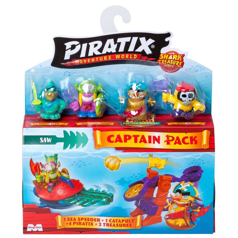 Zestaw figurek PIRATIX Adventure World Shark Treasure Capitan Pack PPX2B616IN00