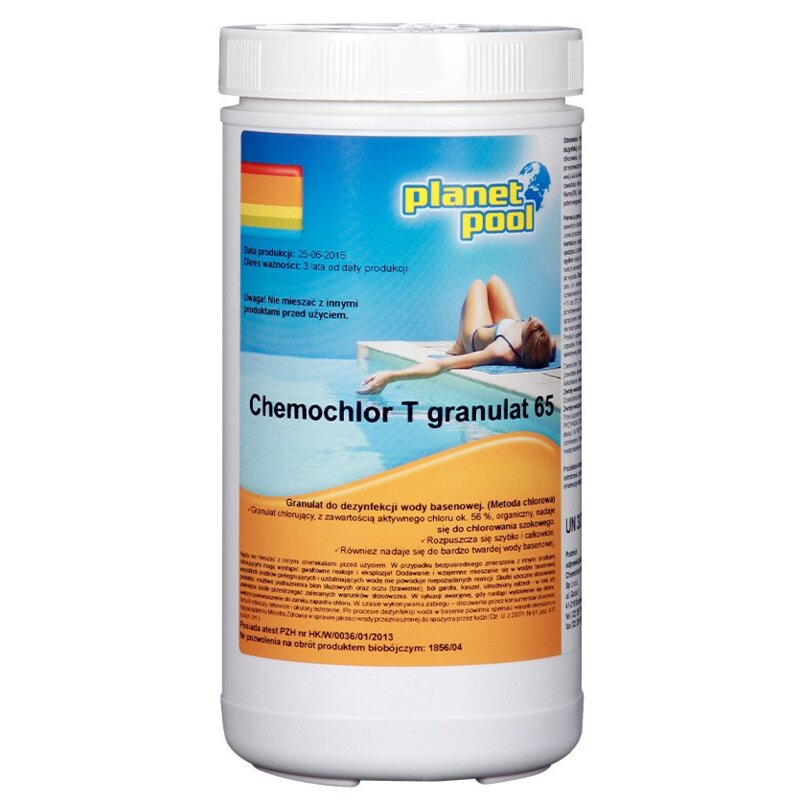 Preparat do basenu PLANET POOL Chemochlor T Granulat 65 1 kg