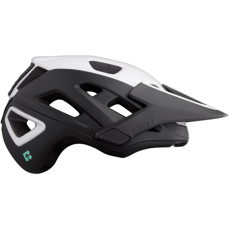 Kask rowerowy LAZER Jackal KinetiCore Czarno-biały MTB (rozmiar L)
