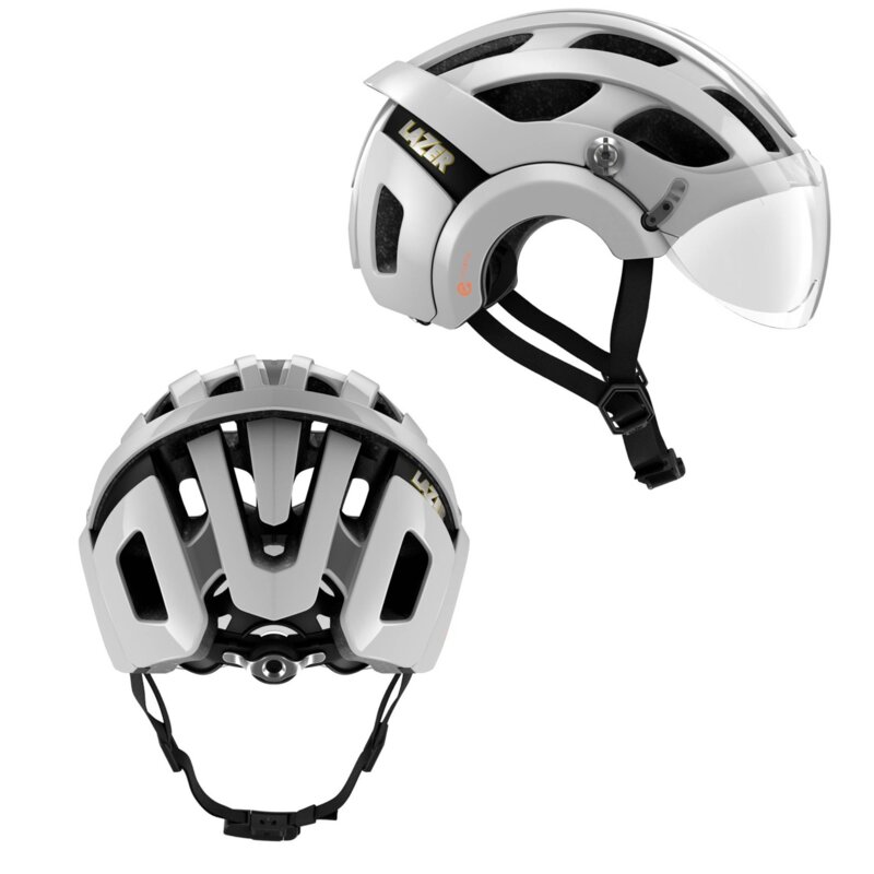Kask rowerowy LAZER Anverz NTA Szary MTB z możliwością zamontowania lampki (rozmiar M, 55-59 cm)