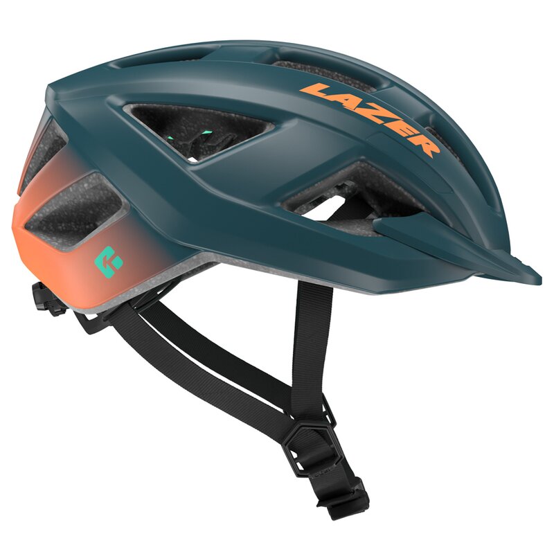 Kask rowerowy LAZER Cerro KinetiCore Niebiesko-pomarańczowy MTB (rozmiar L)