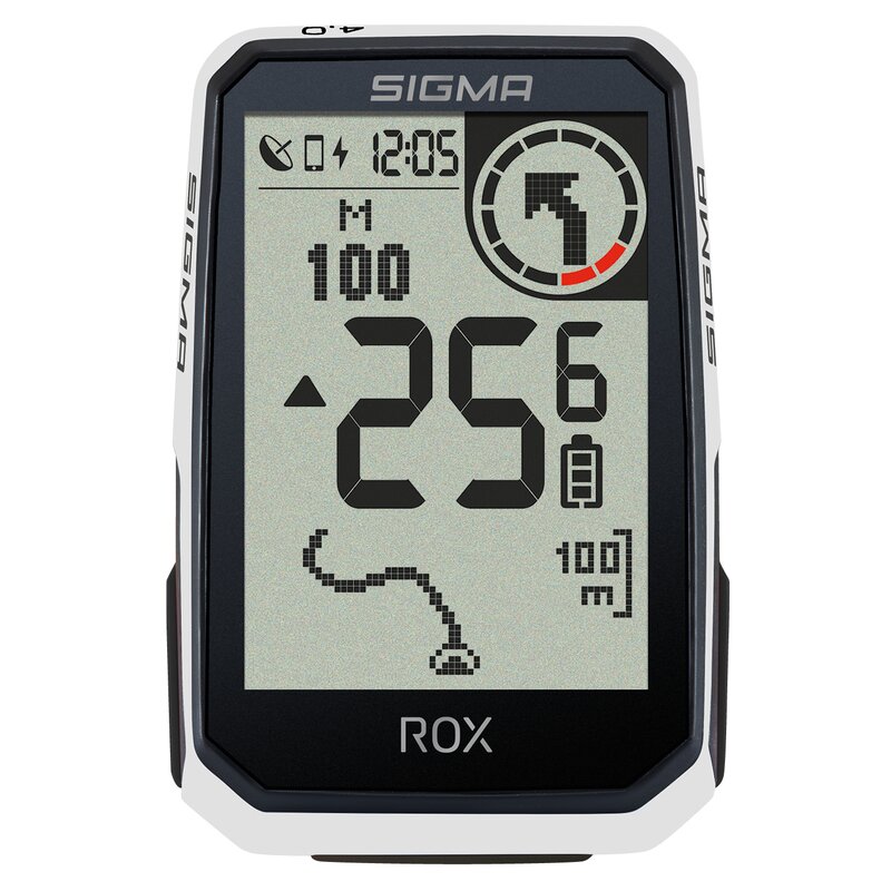Nawigacja rowerowa SIGMA Rox 4.0 Endurance Sensor Set Biały Podświetlany