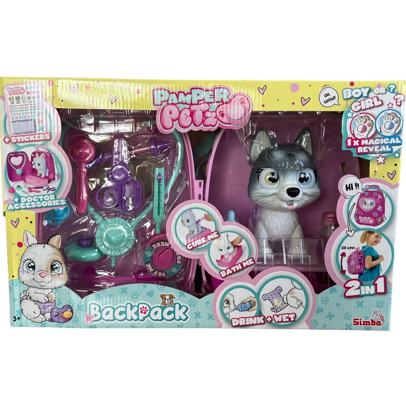 Zabawka SIMBA Pamper Petz Plecak z Husky 105950162