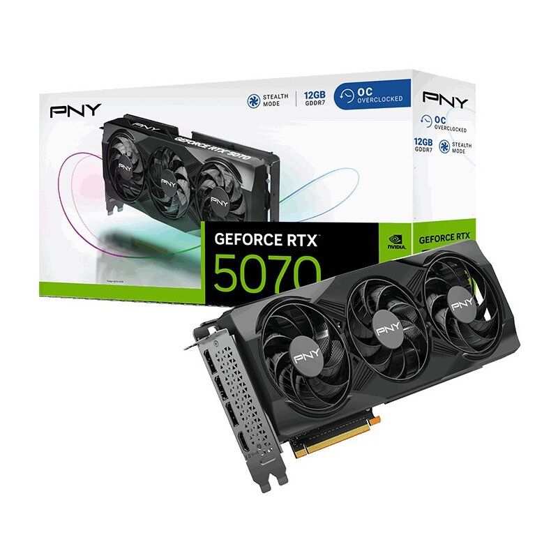 Karta graficzna PNY GeForce RTX 5070 Overclocked Triple Fan 12GB DLSS 4.5