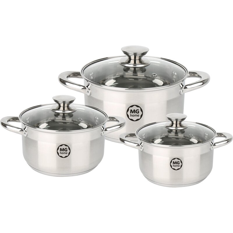 Zestaw garnków MG HOME Moderno Brushed (6 elementów)