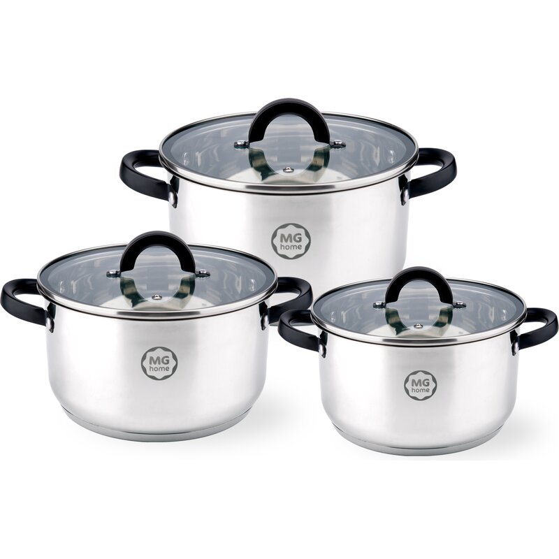 Zestaw garnków MG HOME Black (6 elementów)