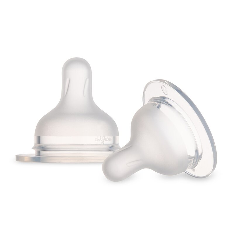 Smoczek CANPOL BABIES S-Shape M 59/892 Przezroczysty 3 m+ (2 sztuki)