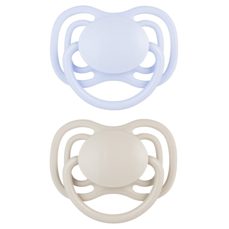 Smoczek CANPOL BABIES DentalAir 6-18 m Niebiesko-szary (2 sztuki)