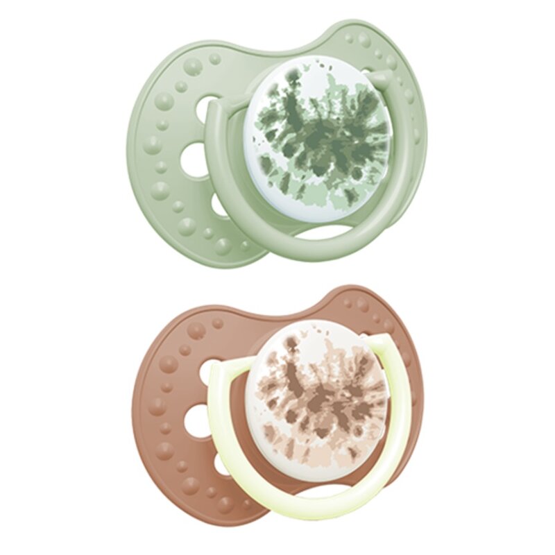 Smoczek LOVI Tie Dye 0-3 m Wielokolorowy (2 sztuki)