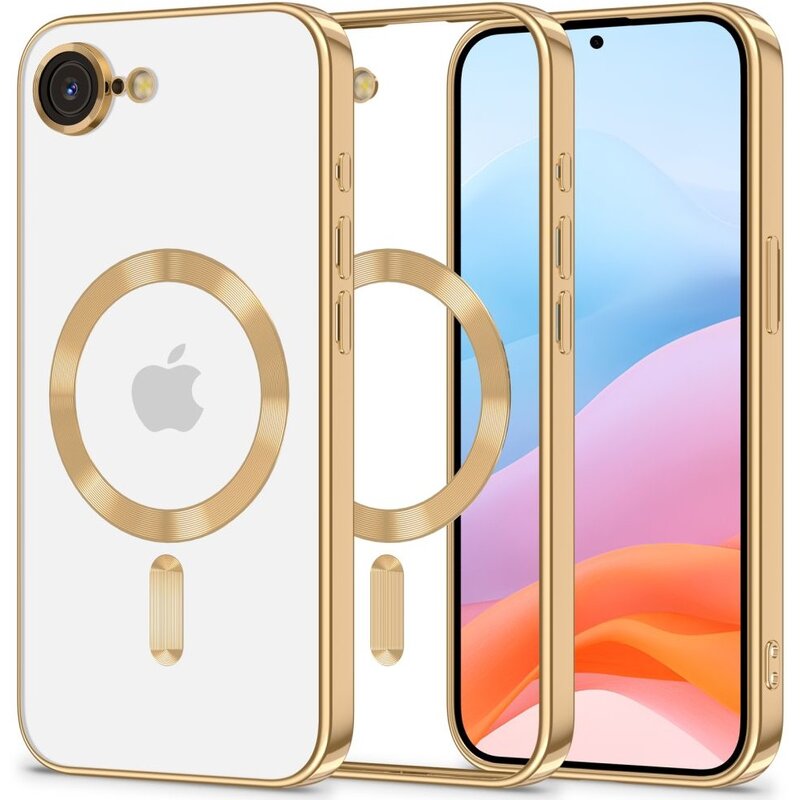 Etui TECH-PROTECT MagFlex MagSafe do Apple iPhone 16e/17e Przezroczysto-złoty
