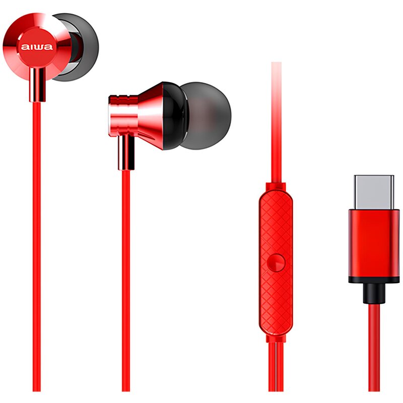Słuchawki dokanałowe AIWA ESTM-50USB-C RD Czerwony