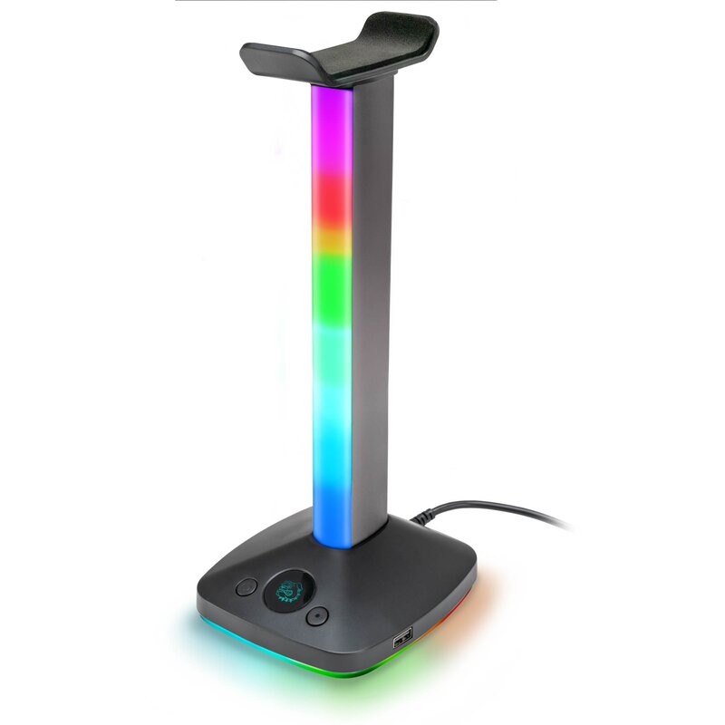 Stojak na słuchawki MAD DOG HPS800K Wbudowany HUB USB, Wysokość 300 mm