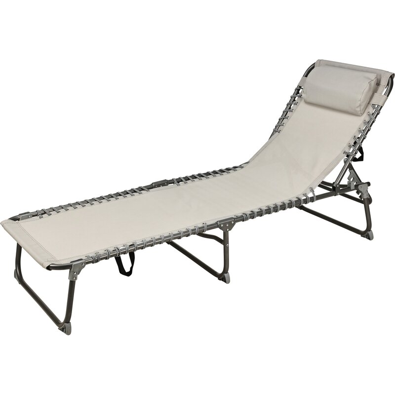 Łóżko turystyczne KOOPMAN Textilene Szary