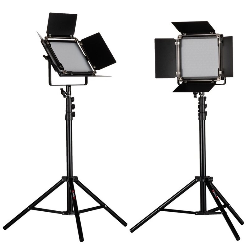 Zestaw dwóch paneli LED QUADRALITE Thea 300 RGB Pro ze statywami, 2800-8000K