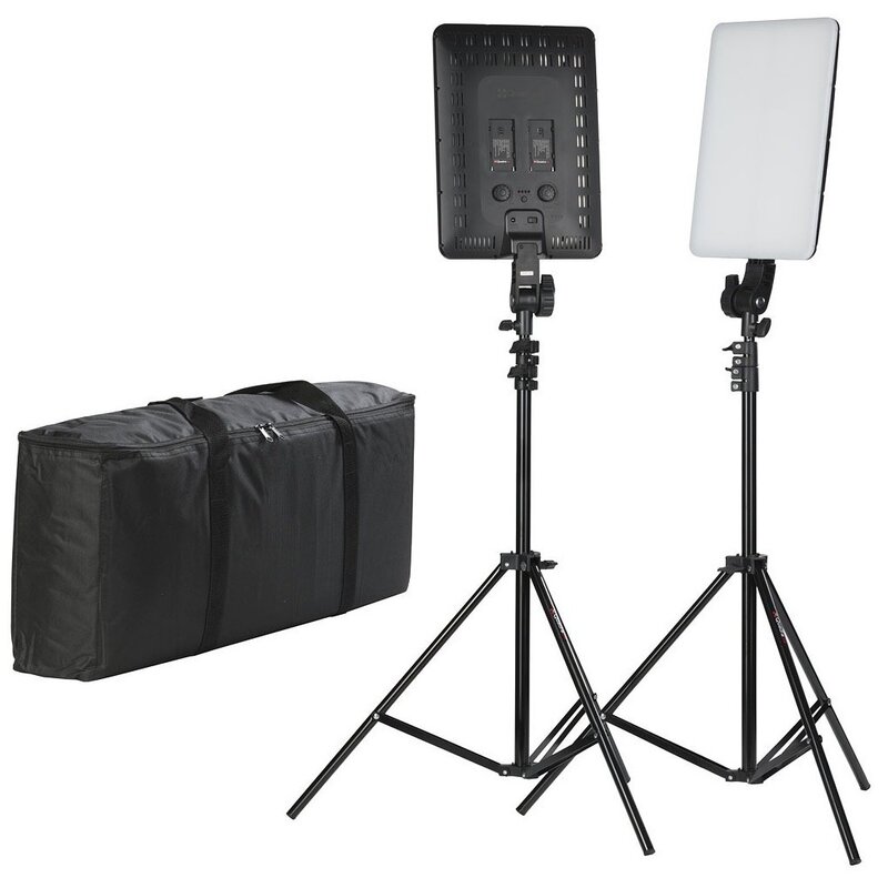 Zestaw dwóch paneli LED QUADRALITE Thea 450 Panel Kit ze statywami, 3200-5600K