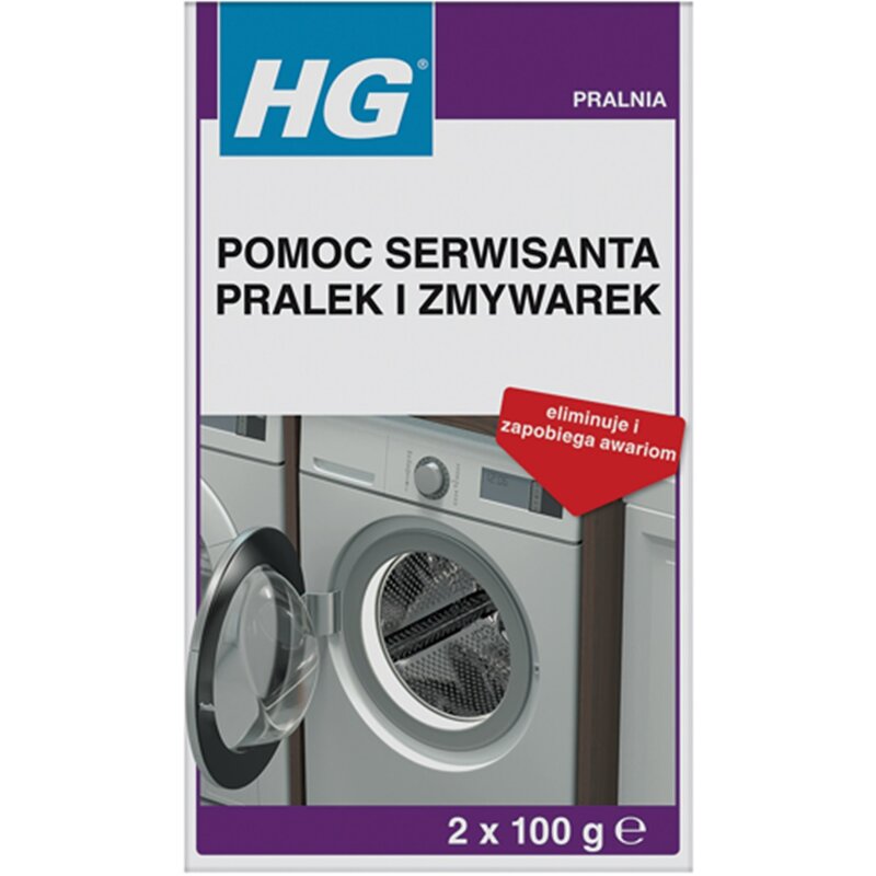 Środek do czyszczenia pralek i zmywarek HG Pomoc serwisanta (2 x 100 g)